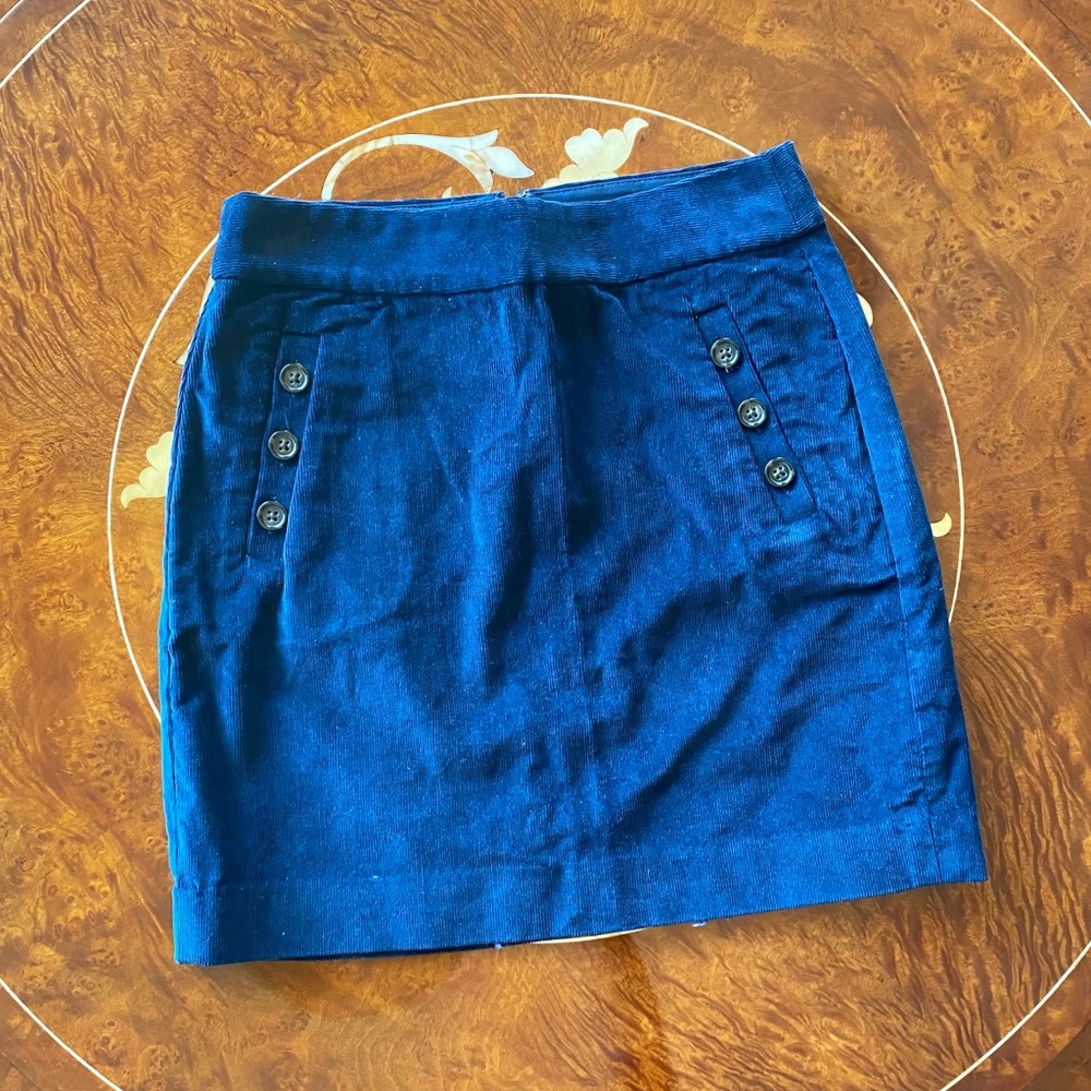 Banana Republic Blue Corduroy Skirt (NWOT)